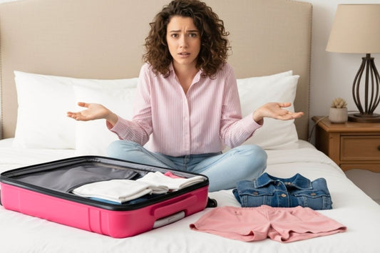 Femme prépare sa valise et s'interroge sur comment faire venir ses règles en avance