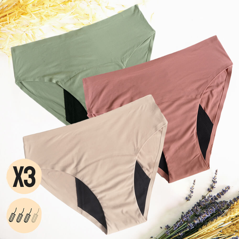 lot de 3 culottes menstruelles nina