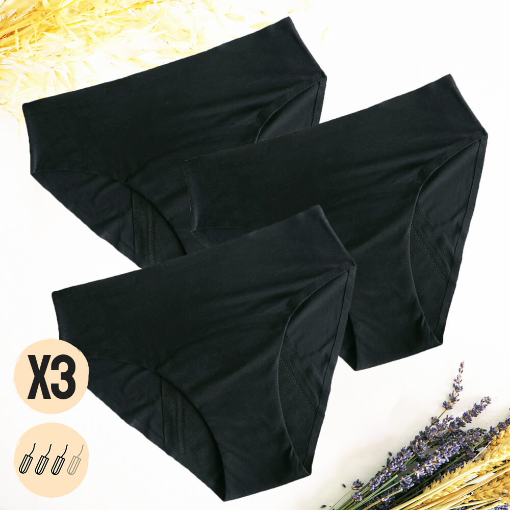 Pack of 3 NINA Period Panties (+ 1 FREE Waterproof Bag!) – Oduho