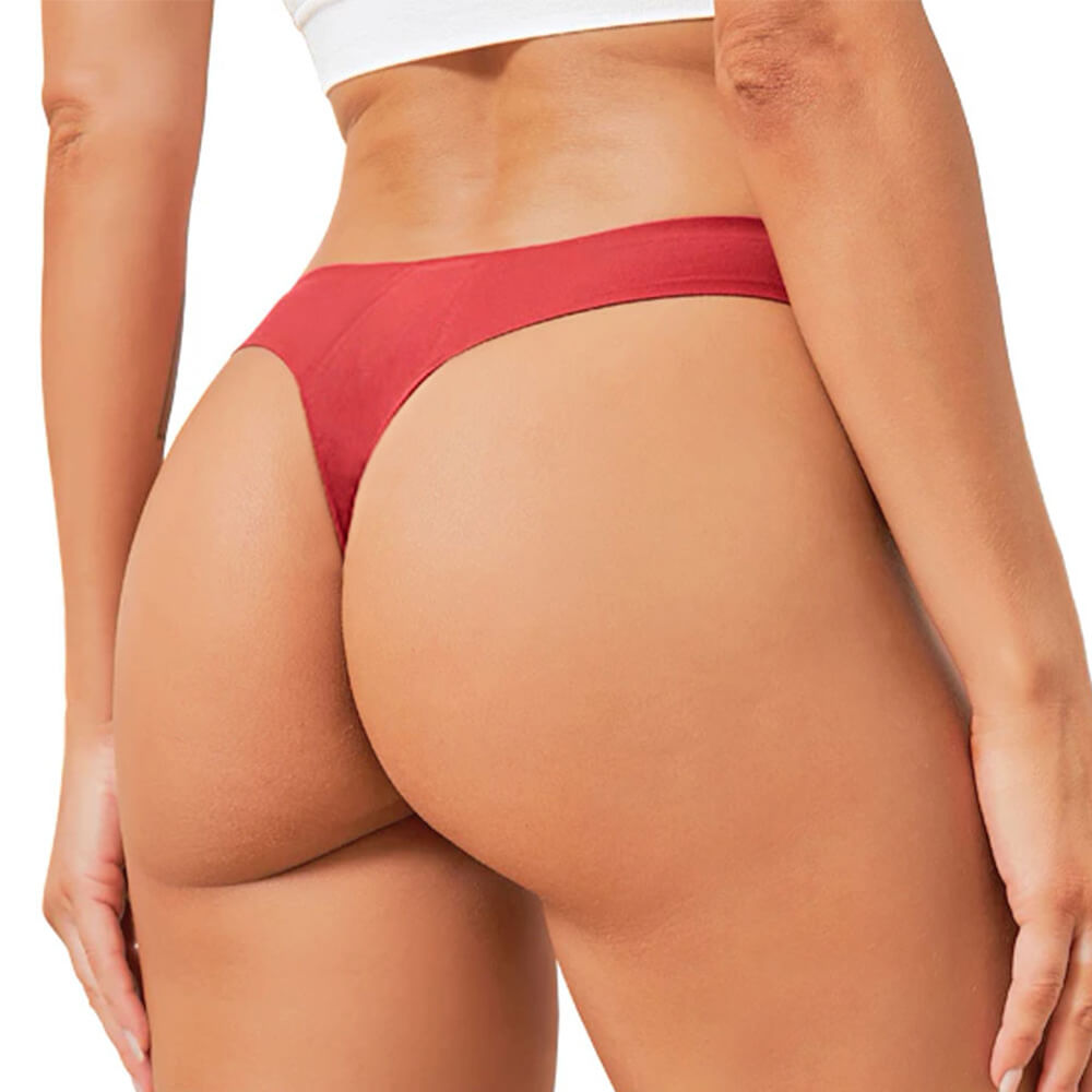 String Menstruel Sans Couture Rouge