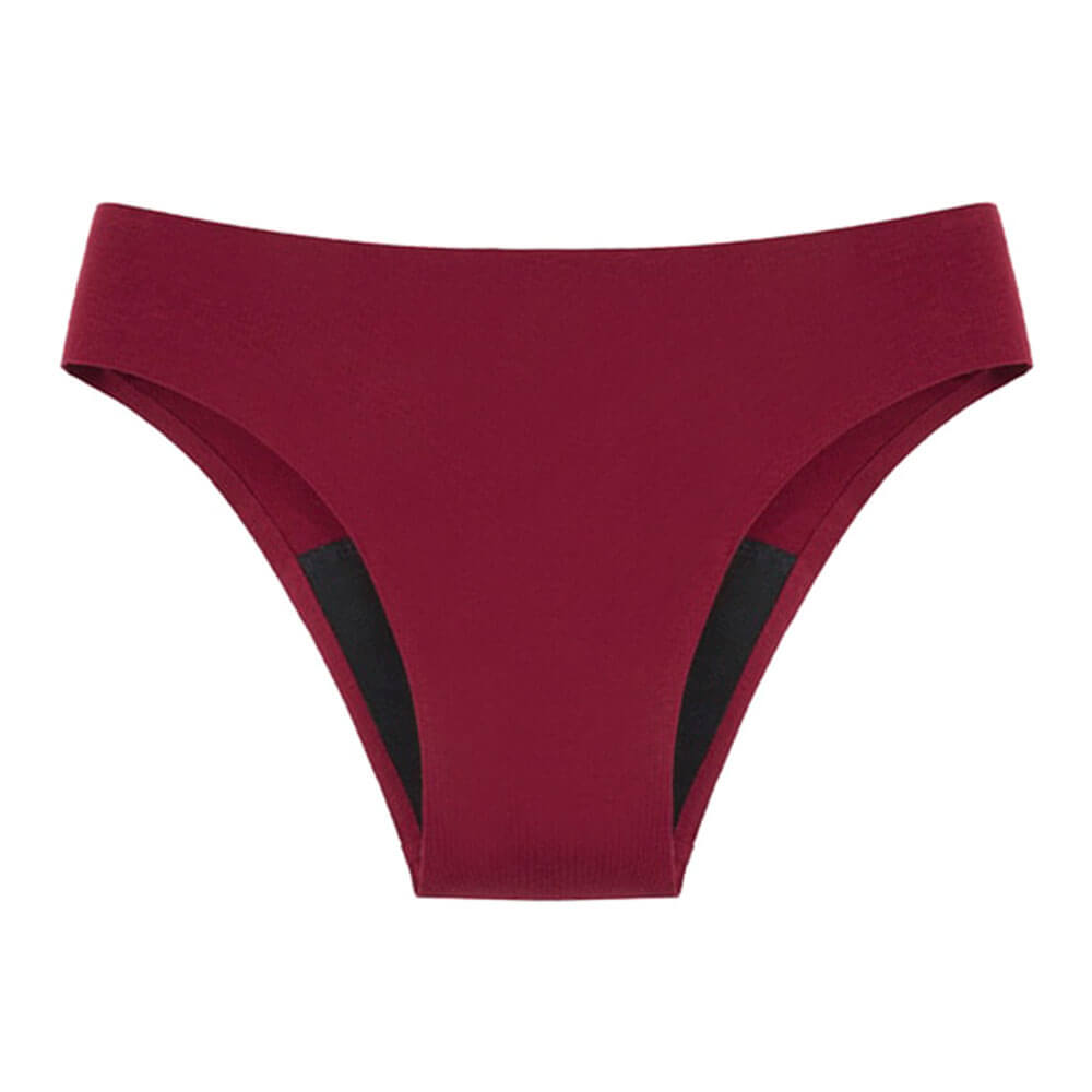tanga menstruel sans couture bordeaux