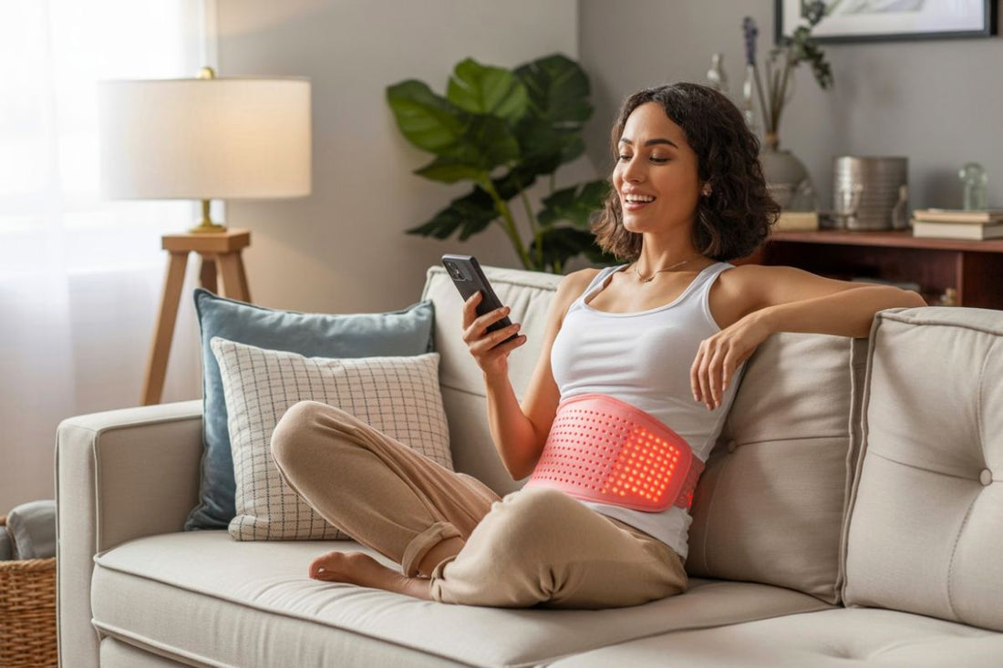 Soulagement des crampes menstruelles avec une ceinture chauffante anti-douleur