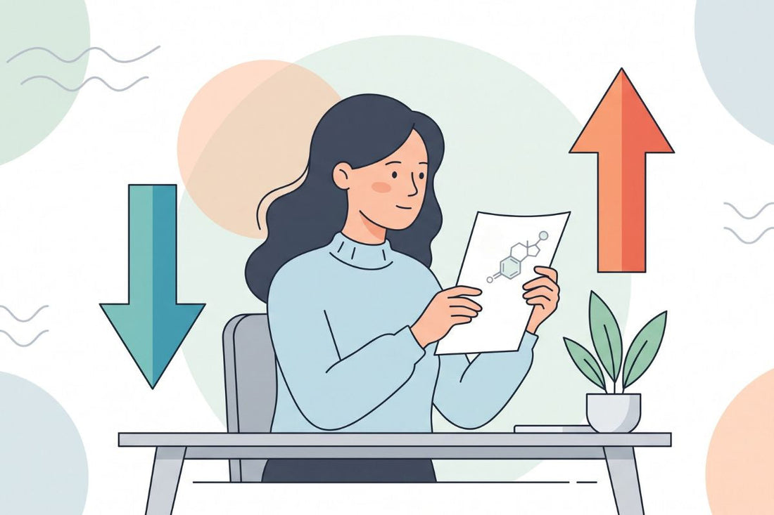 Illustration d'une femme lisant son taux de FSH