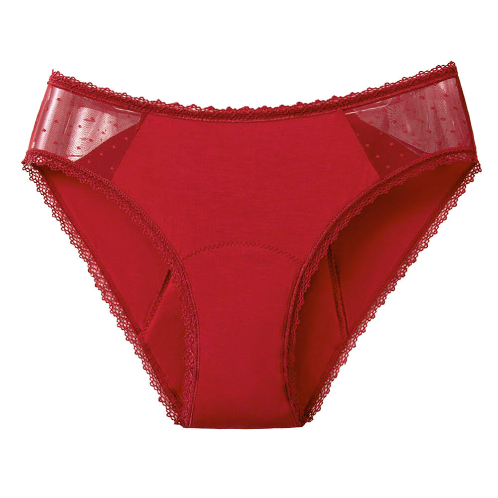 Bragas menstruales de bambú rojo