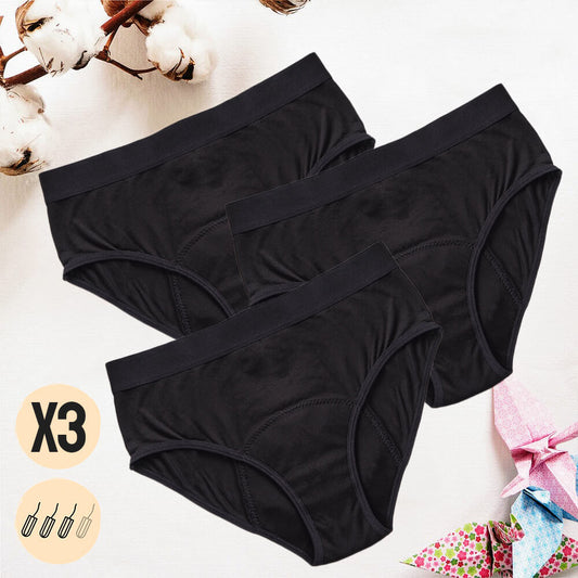 Pack of 3 ANNA Period Panties (+ 1 FREE Waterproof Bag!)