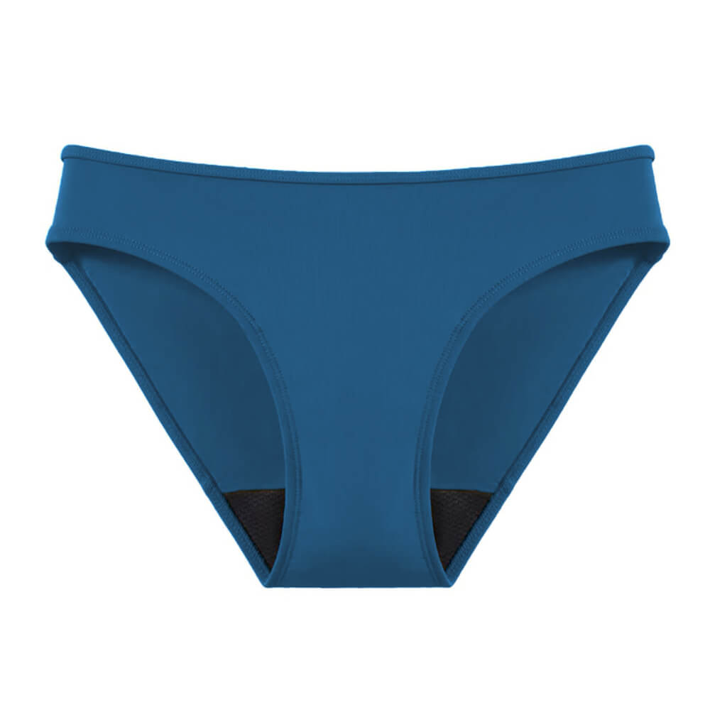 maillot de bain menstruel bleu