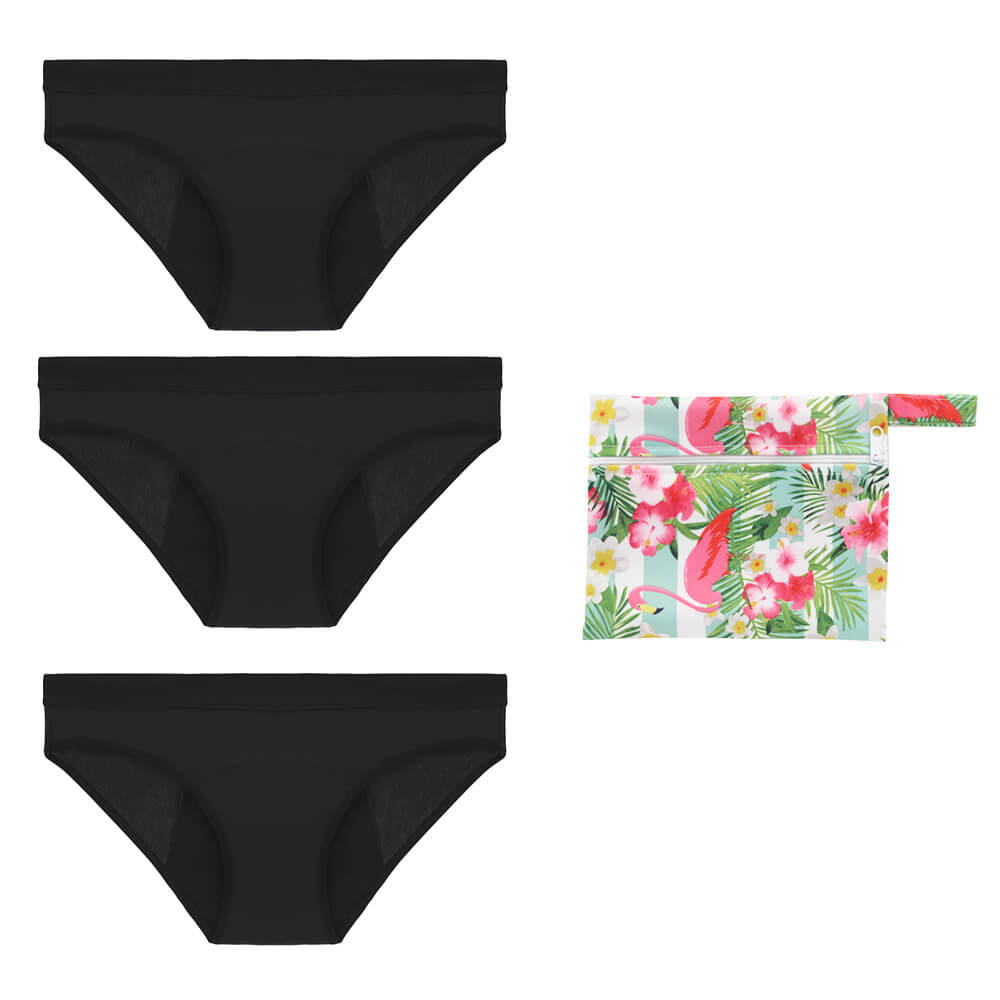 Pack of 3 ANNA Period Panties (+ 1 FREE Waterproof Bag!)