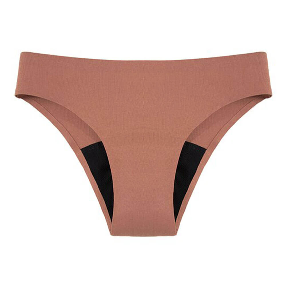 Tanga mestruale senza cuciture marrone